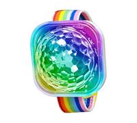 Genérico Light Up Bracelets - Disco Ball LED Lamp | Portable Wearable Wristbands With Suction Cup | Car Decor Dance Club Party Stage Lights | USB Rechargeable Multicolor Flashing Ambience Accessory
