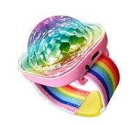 Genérico Light Up Bracelets - Disco Ball LED Lamp | Portable Wearable Wristbands With Suction Cup | Car Decor Dance Club Party Stage Lights | USB Rechargeable Multicolor Flashing Ambience Accessory