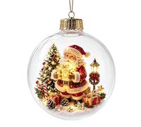 Genérico Light Up Christmas Tree Ornament - 3.54in LED Santa Elk Ball Decor