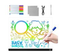 Genérico Light Up Drawing Board for Kids | Dry Erase Colorful Writing Supplies,Led Drawing Pad,for Kids Night Light Home School Holiday Art Painting Coloring Crafts Toys Supplies Painting