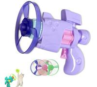 Genérico Light-Up Flying Disc Cat Launcher Set, Light Up Flying Disc Cat Launcher, Kitten Playing Tracking Interactive Fetch Toys for Chasing Training Hunting (Purple)