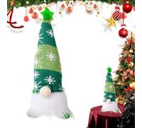 Generico Light Up Gnome Christmas Decoration - Battery Powered Gnome Doll, Holiday Toy With Snowflake Knitted Hat For Home Table Decor, Faceless Glowing Doll, Old Man Snowflake Knitted,
