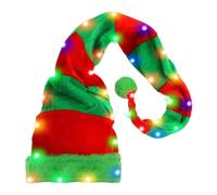 Genérico Light Up Hats Christmas Hat- Lighted Santa Hat | Striped Holiday, New Year Photo Props, Christmas Beanie For Kids And Adults, Stocking Stuffers