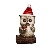 Genérico Light Up Owl, Resin Figurine Radiance, Christmas Hat Decoration, Animal Statue, Unique, (5.71x3.15x2.76 Inches), Perfect For Adding Charm To Tables, Bookshelves, Or Living Rooms
