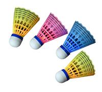 Genérico Light Up Shuttlecocks - 4 Pieces Light in The Dark Shuttlecock Balls - Luminous Ball Training Tool for Indoor Outdoor Backyard Practice Kids Adults Beginners