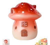 Genérico Light Up The Magic with Our Enchanting Mushroom House Night Light, Resin Mushroom Night Light with USB/Battery Power - Resin LED Lamp (Battery)