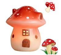 Genérico Light Up The Magic with Our Enchanting Mushroom House Night Light, Resin Whimsical LED Lamp with USB/Battery Power, Cute Mushroom Decor for Bedroom (USB)