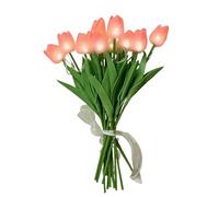 Genérico Light Up Tulips - 15-Pack LED Flower Lamps | Romantic Artificial Tulıp Night Lights | Cute Fairy Bedroom Table Lamps for Home Decor | Pink Yellow White Tulıp Lamp Set