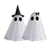 Genérico Lighted Ghost Decor - Halloween Mesh Ghost Figures with LED Glow