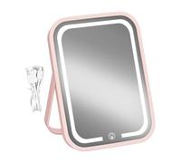 Genérico Lighted Makeup Mirror - 3 Color Dimmable Portable Cosmetic Glass, 7.48x5.59 Inches Rechargeable Light Up Makeup Mirror with Touch Control for Home, Bedroom, Vanity Desk