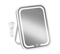 Genérico Lighted Makeup Mirror - 3 Color Dimmable Portable Cosmetic Glass, 7.48x5.59 Inches Rechargeable Light Up Makeup Mirror with Touch Control for Home, Bedroom, Vanity Desk