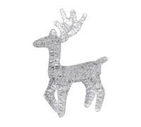 Genérico Lighted Reindeer - Anti Rust Winter Holiday Festive Decoration | Pre Lit Glitter Standing Deer, Glitter Seasonal Decoration For Indoor Outdoor Front Yard Lawn Garden Porch