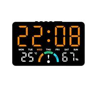 Genérico Lightweight Alarm Clock - Sturdy Led Clock, Bedside Clocks with Date Display Design, Wireless Clocks for Room Display, Home Item Digital Alarm, Portable Timepiece for Living Room Decor