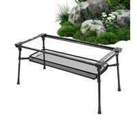 Genérico Lightweight Camping Table, Detachable Foldable Desk, Non Slip Table with Hollow, Aluminum Alloy Portable, Outdoor with Space Saving Design, Travel Desk for Hiking and Beach