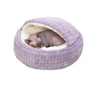 Genérico Lightweight Cat Cave - Washable Kitten Bed | 40cm Cat Tent with Self Warming Lining, Soft Cotton Plush Pet Bed, Pet Shelter Sleeping House, Cave Cushion for Daily Small Animal Rest