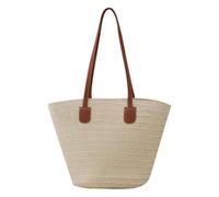 Genérico Lightweight Straw Tote Summer Handbag, Boho Woven Sling Purse, Medium Summer Tote with Adjustable Strap, Handwoven Rattan Purse, Bohemian Style Sling, Everyday Travel Use