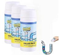Genérico Limpiador De DesagüEs para Fregaderos, Potente Limpiador De Fregaderos Y DesagüEs, Limpiador Multifuncional En Polvo para TuberíAs Obstruidas, Cocina, BañO Y Ducha,3pcs