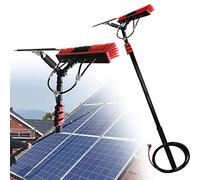 Genérico Limpiador de Ventanas telescópico, Cepillo de Limpieza, rasqueta para Ventanas, Herramienta de Limpieza de Paneles solares fotovoltaicos, Kit de Limpieza de Ventanas con pértiga Extensible,