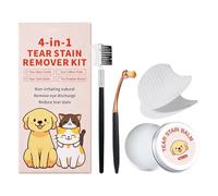 Genérico Limpiador Lagrimal para Perros - Bálsamo Limpiador Suave de 30 ml con Cepillo para Polvo - Eliminador de Manchas oculares por lágrimas en Perros - para Cachorros, y Uso