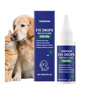 Genérico Limpieza Ocular para Perros, Gotas Oftálmicas Hidratantes para Gatitos, Limpia Lágrimas Ligera 30ml Accesorio Duradero para Perros y de Todas Las Razas
