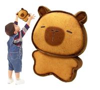 Genérico Linda Tostada Lujosa, Animal Relleno para Hornear,Preciosa muñeca Toast Cat Plush Capybara | Sad/Happy Expression Doll Pillow Room Room Decoración del automóvil