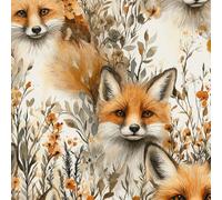 Genérico Lindo Animal Zorro Papel Pintado Autoadhesivo 0.3x5 m Planta Flor Decorativo Muro Pegatina Impermeable Mate Papel Pared Grueso Fácil Limpiar Wallpaper para Dormitorio Salon Adhesivo Muebles