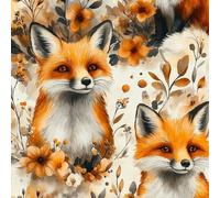 Genérico Lindo Animal Zorro Papel Pintado Autoadhesivo 0.4x20 m Planta Flor Decorativo Muro Pegatina Impermeable Mate Papel Pared Grueso Fácil Limpiar Wallpaper para Dormitorio Salon Adhesivo Muebles