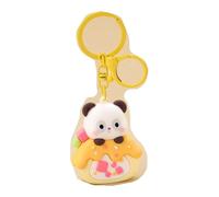 Genérico Lindo conejo panda pastel rollo llavero estudiante mochila encanto decoración regalo
