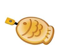Genérico Lindo Dibujos Animados pequeño Pescado PU Cuero Clave Bolsa Universal Multi-función Abierta Boca Clave Bolsa Multi-función Pull-out Llavero Bolsas Coche