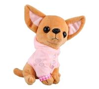 Genérico Lindo para Cachorros - Peluche De Chihuahua De Pie, Adorable Muñeco De Peluche | De Animal para El Hogar para Niños, Regalo De 17CM, Decoración Cómoda Y Suave Rosa