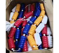 Genérico Línea de flotación de Seguridad Profesional para Piscina con Ganchos, Cuerda de boya en Espiral Ajustable de 4 m, Divisor de Entrenamiento de Playa para niños y Adultos, línea de Seguridad d