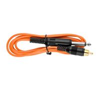 Genérico Línea de gancho para tatuaje, cable de la máquina de 1,73 m, color naranja, silicona flexible, enchufe chapado en oro, conexión de máquinas y fuentes de alimentación, para