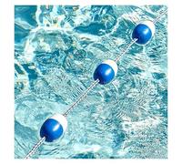 Genérico Líneas de Carril de Piscina de Alta Visibilidad: Kit de Cuerda de Seguridad de 22 pies con 2 Ganchos, Boyas flotantes Azules y Blancas para Clubes de natación, Nadar en Aguas