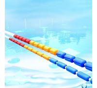 Genérico Líneas de flotación de Seguridad para carriles de Piscina, Cuerda divisoria Flotante de 6/9 cm de Ancho para competición/práctica de Adultos y niños, cordón Marcador de 14 m (45,9 pies) de l