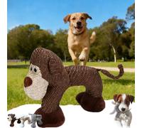 Genérico Linen Dog Toys, Durable, Squeaky Corduroy Chew Toys - Linen Safari Companions for Small & Medium Dogs, Interactive Stuffed Animal with Squeaker (Monkey)