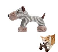 Genérico Linen Dog Toys, Wqueaky Dog Chew Animals with Squeaky, Strudy Linen Fabric for Small Medium Dogs (Dog)