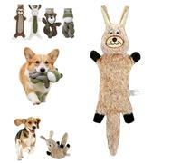 Genérico Linen Safari Companions Chomp Champ Dog Toy, Linen Dog Toys Rabbit Sloth Series, Healthier Chewing, Built-in Squeaker and Crinkle Paper, No Boredom, No Destruction (#F)