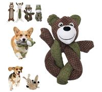 Genérico Linen Safari Companions Chomp Champ Dog Toy, Linen Dog Toys Rabbit Sloth Series, Healthier Chewing, Built-in Squeaker and Crinkle Paper, No Boredom, No Destruction (#B)