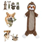 Genérico Linen Safari Companions Chomp Champ Dog Toy, Linen Dog Toys Rabbit Sloth Series, Healthier Chewing, Built-in Squeaker and Crinkle Paper, No Boredom, No Destruction (#C)