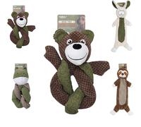 Genérico Linen Safari Companions Chomp Champs Dog Toy, 2026 New Tough Teeth Cleaning Puppy Chewers, Healthier Chewing, Happier Dogs, No Boredom,No Destruction (Bear)