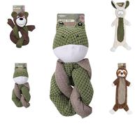 Genérico Linen Safari Companions Chomp Champs Dog Toy, 2026 New Tough Teeth Cleaning Puppy Chewers, Healthier Chewing, Happier Dogs, No Boredom,No Destruction (Frog)