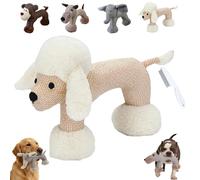 Genérico Linen Safari Companions Dog Toys,Corduroy Fabric,Durable Squeaky Dog Chew Animals,Stuffed Dog Toy for Small Medium Dogs,Relieve Boredom and Anxiety (Sheep)