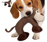 Genérico Linen Safari Companions, Squeaky Dog Chew Toy, Relieve Boredom and Anxiety In Dogs, Durable Interactive Plush Toy with Built-In Squeaker, Strudy Linen Fabric, for Small Medium Dogs (Monkey)