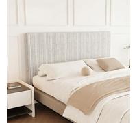 Genérico Lino arcoíris Bohemio de Lujo Estilo Nacional Retro Cabecero Cama 180 elástico Fundas Cabeceros Apto para decoración de Dormitorio Ceniza Rey de California: 68-74''