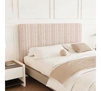 Genérico Lino arcoíris Bohemio de Lujo Estilo Nacional Retro Cabecero Cama 180 elástico Fundas Cabeceros Apto para decoración de Dormitorio Ceniza Rey: 190-220 cm/75-86 6''