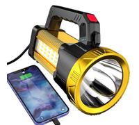 Generico Linterna de luz fuerte, faro recargable - Faro portátil recargable para exteriores | Faro de iluminación exterior de largo alcance con alto brillo para exploración, caza, montañismo