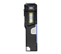 Generico Linterna de trabajo - Pantalla digital ABS 135x35x25 mm, LED brillante doble, clip de bolígrafo de carga rápida tipo C, haz lateral potente | Advertencia azul | Potente luz impermeable p