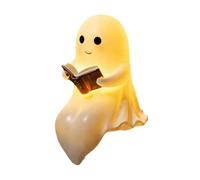 Genérico Linterna Fantasma Lectura | Fantasma Sentado Que Se | Figura Resina Noche Brujas Centro Mesa,Noche Mesilla Estantería Infantil Oficina Hogar Colegio