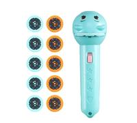 Genérico Linterna Infantil - Proyector con 80 Diseños | con 10 Discos Linterna Portátil Infantil para Juego Educativo De Sombras Y Uso Nocturno