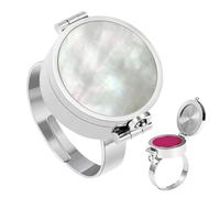 Genérico Lip Balm Finger Ring - Mini Locket Wearing Gloss Container | Portable Lipstick Holder Finger Ring, Compact Travel Cosmetic Makeup Storage Jewelry For Winter College Dating Women Teens Adults